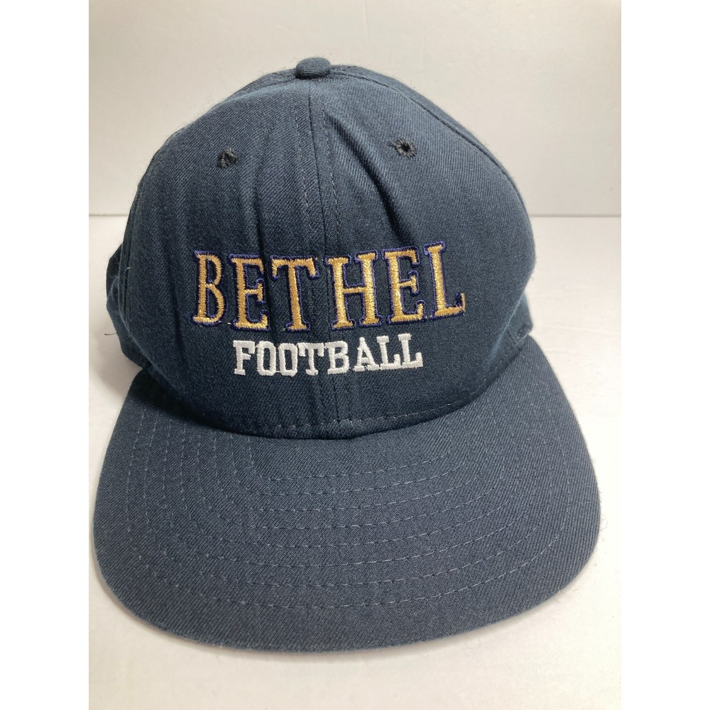 Bethel University of Arden Hills Football Cap Hat Adult Medium Blue Snapback